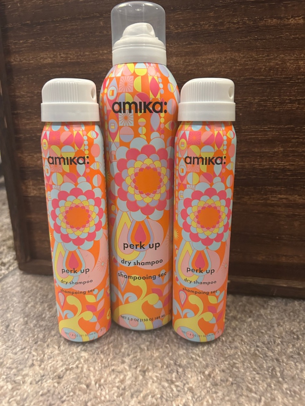 Amika Perk Up Dry Shampoo lot of 3🩷💛🧡